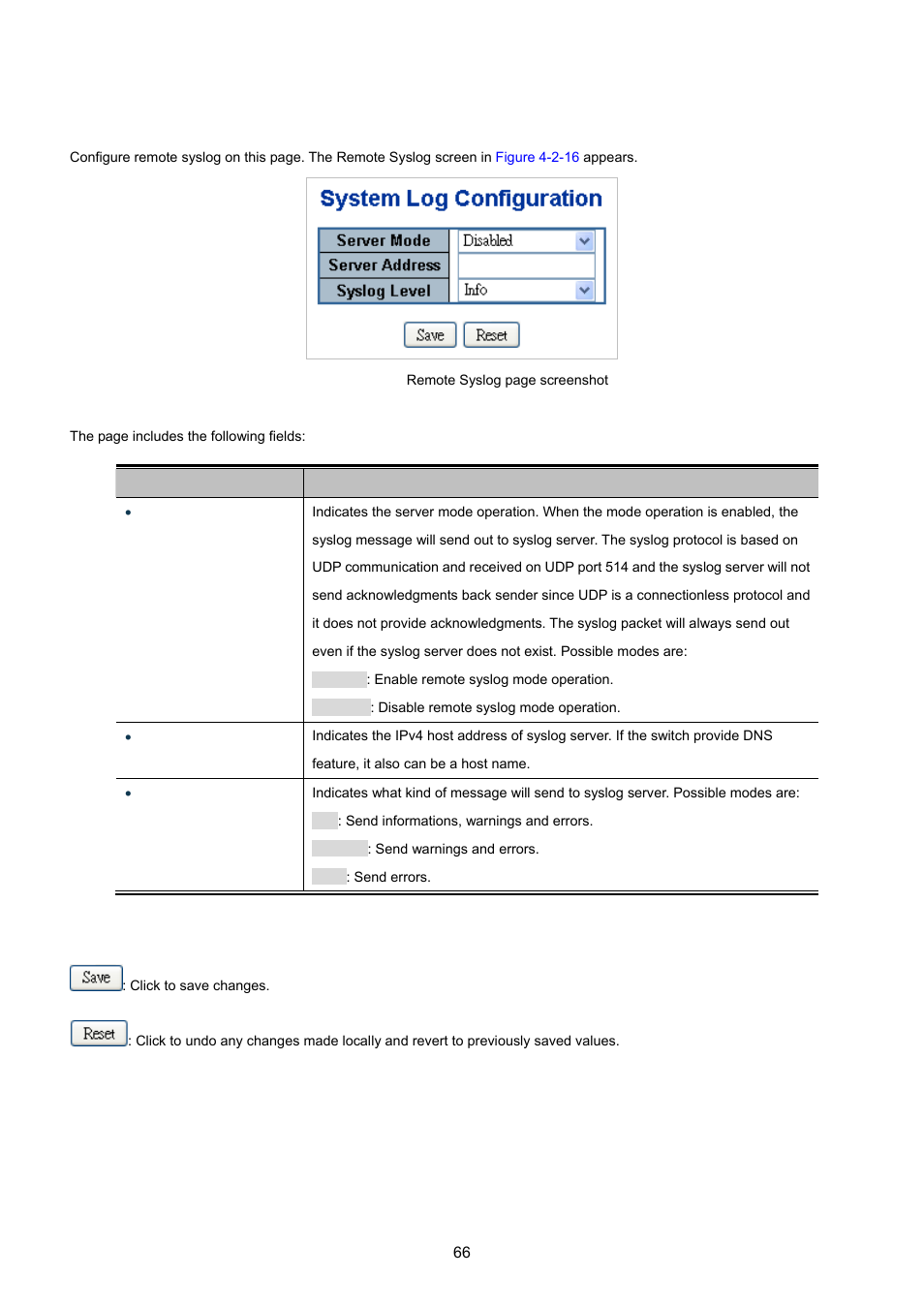 13 remote syslog | PLANET WGSD-10020 User Manual | Page 66 / 557