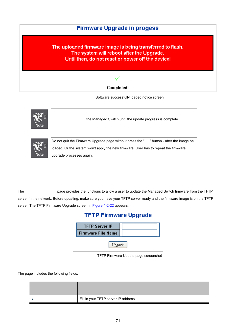 18 tftp firmware upgrade | PLANET WGSD-10020 User Manual | Page 71 / 557