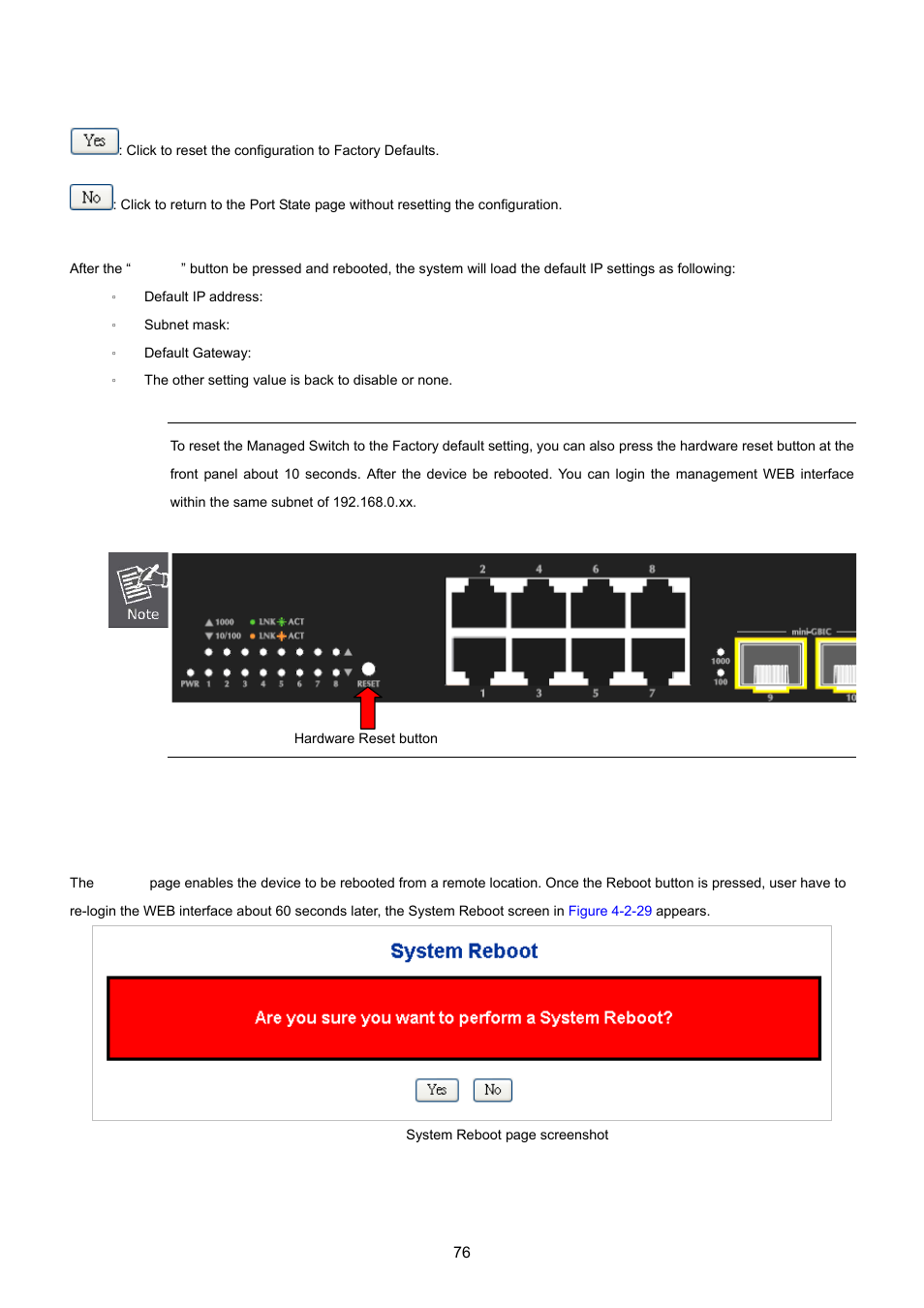 21 system reboot | PLANET WGSD-10020 User Manual | Page 76 / 557