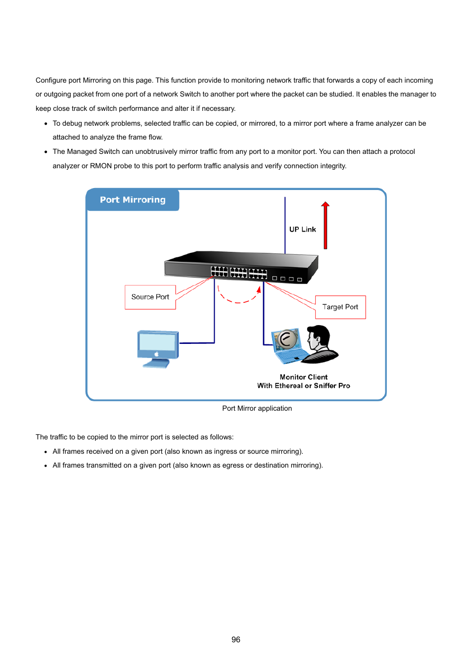6 port mirror | PLANET WGSD-10020 User Manual | Page 96 / 557