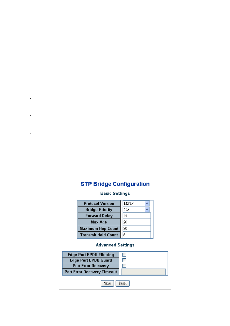 2 stp system configuration | PLANET WGSD-10020 User Manual | Page 141 / 553