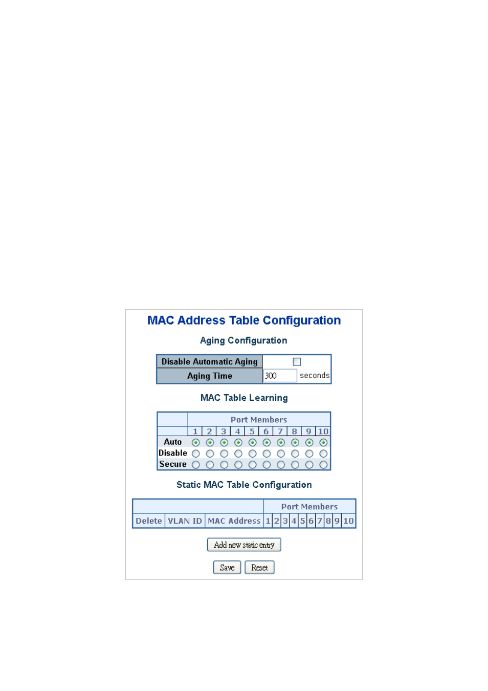 13 address table, 1 mac address table configuration | PLANET WGSD-10020 User Manual | Page 276 / 553