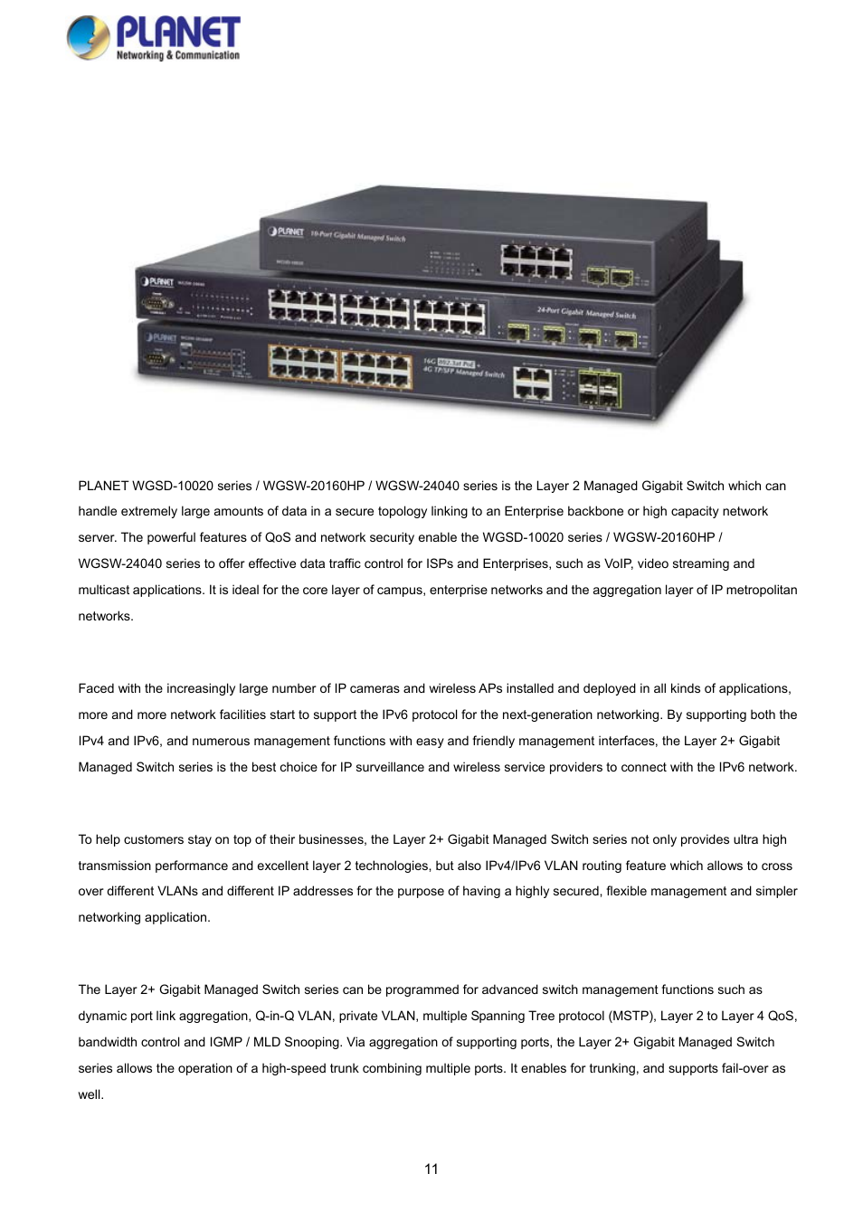 2 product description | PLANET WGSD-10020 User Manual | Page 11 / 373