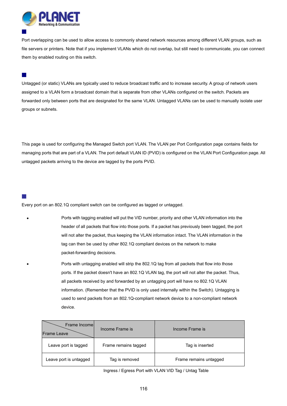 3 vlan port configuration | PLANET WGSD-10020 User Manual | Page 116 / 373