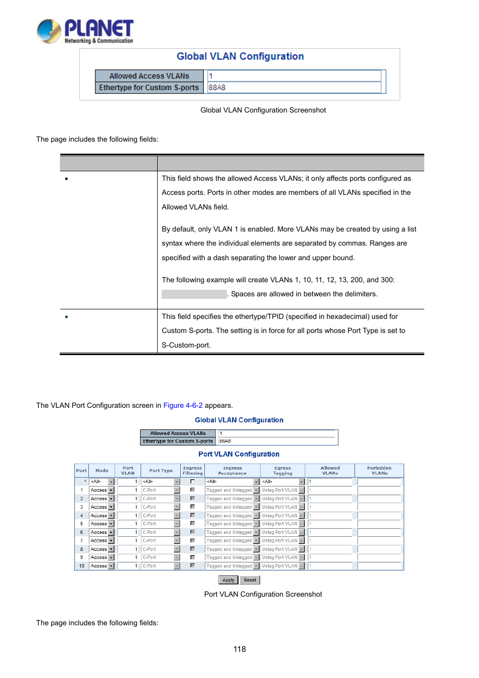 PLANET WGSD-10020 User Manual | Page 118 / 373