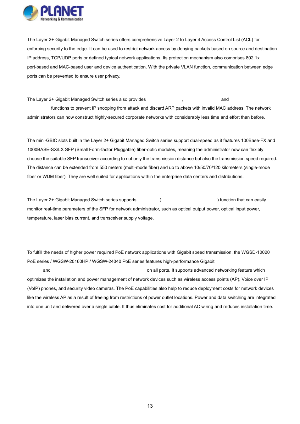 PLANET WGSD-10020 User Manual | Page 13 / 373