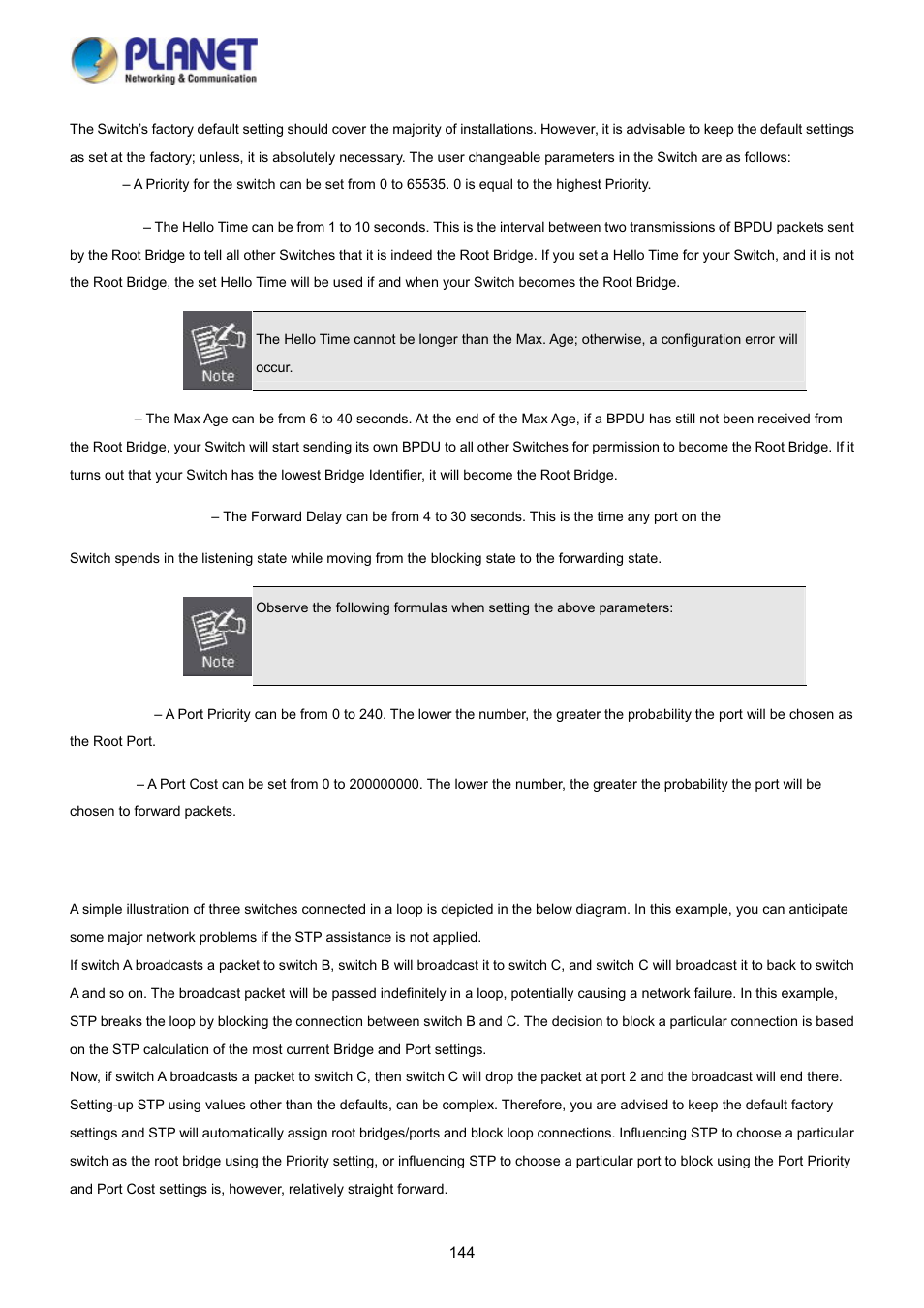 PLANET WGSD-10020 User Manual | Page 144 / 373