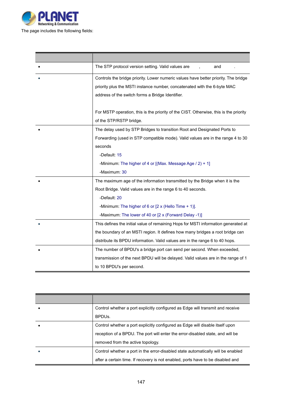 3 bridge status | PLANET WGSD-10020 User Manual | Page 147 / 373