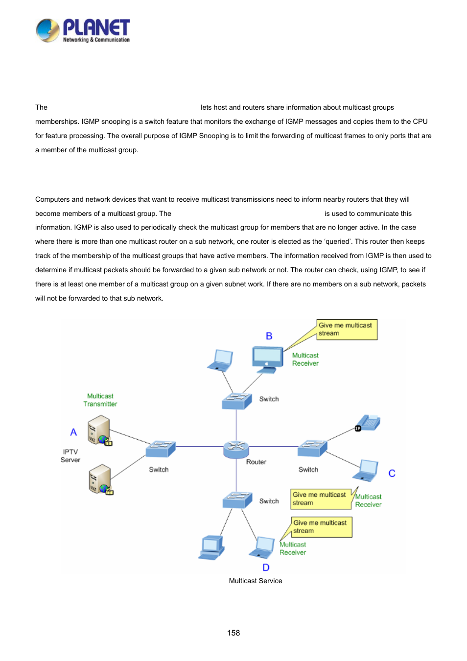 8 multicast, 1 igmp snooping | PLANET WGSD-10020 User Manual | Page 158 / 373