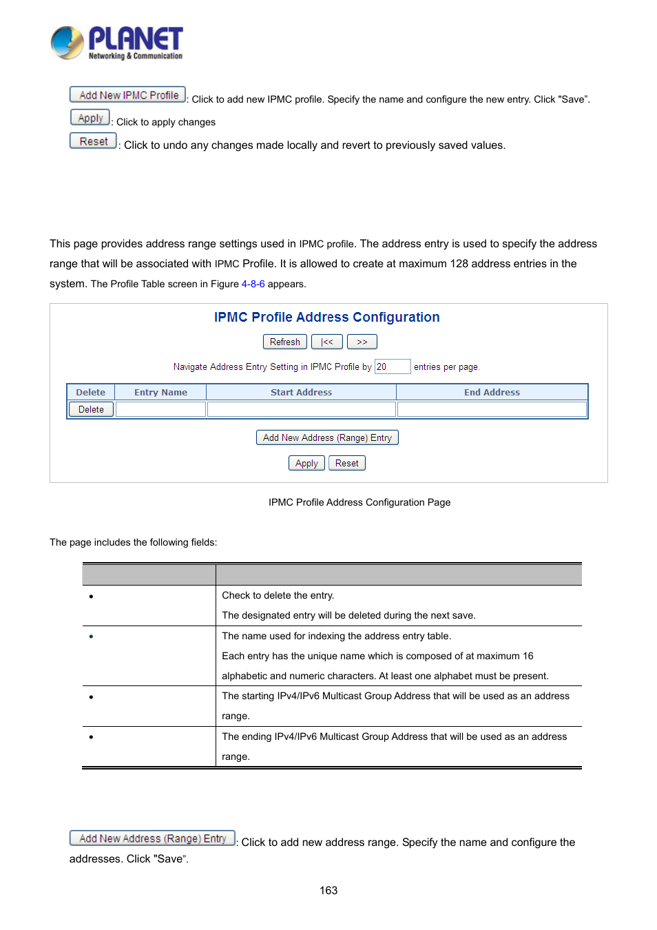 3 address entry | PLANET WGSD-10020 User Manual | Page 163 / 373