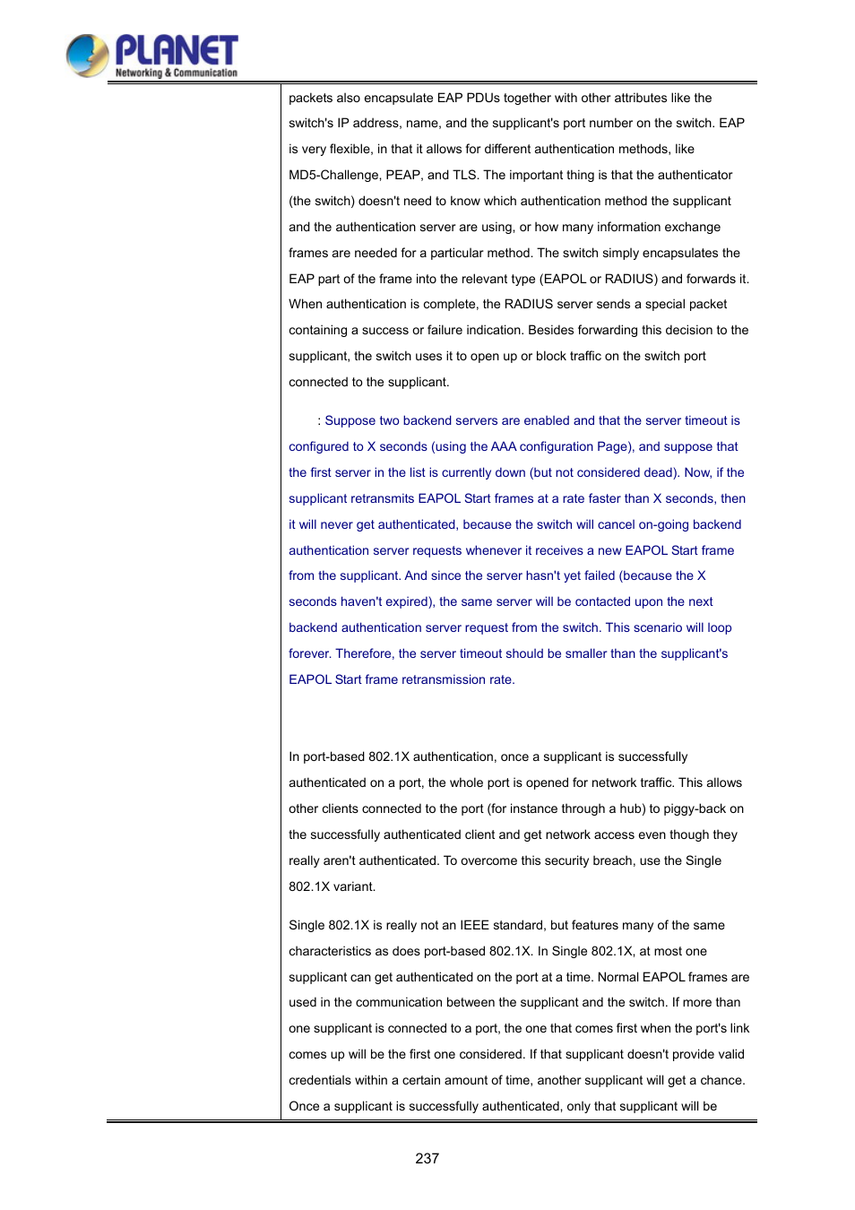 PLANET WGSD-10020 User Manual | Page 237 / 373