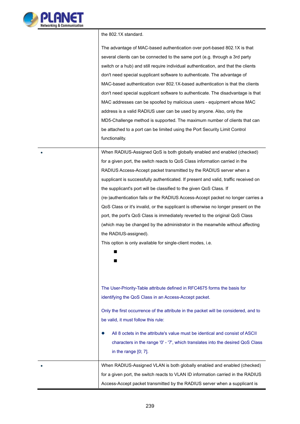 PLANET WGSD-10020 User Manual | Page 239 / 373
