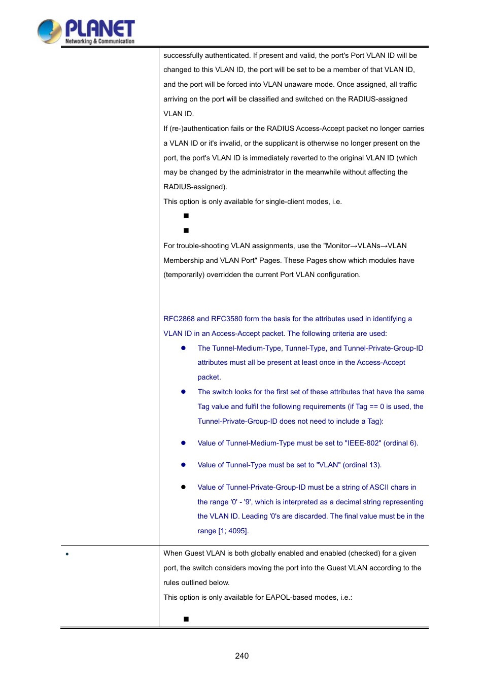PLANET WGSD-10020 User Manual | Page 240 / 373