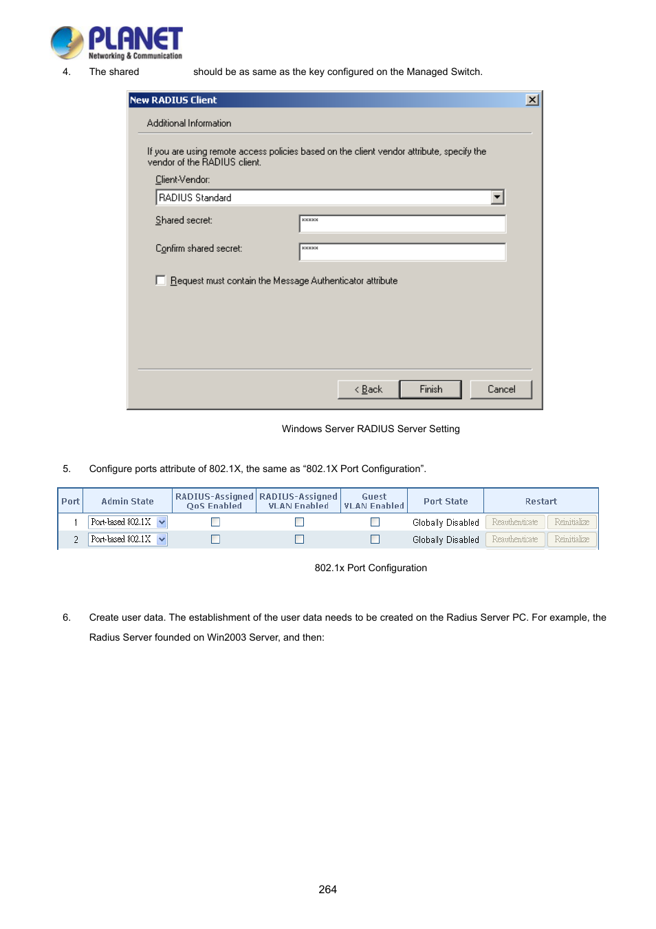 PLANET WGSD-10020 User Manual | Page 264 / 373