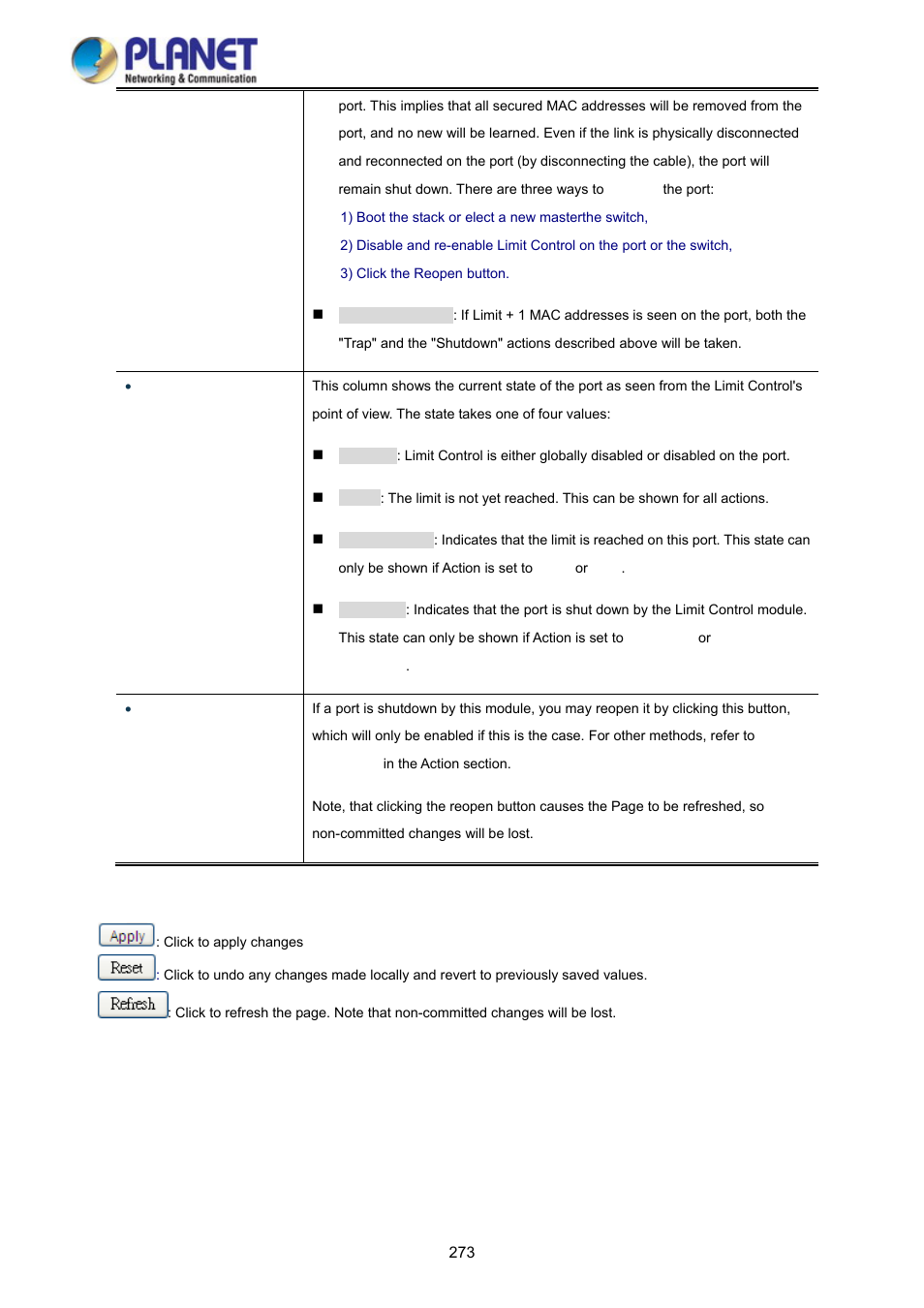 PLANET WGSD-10020 User Manual | Page 273 / 373