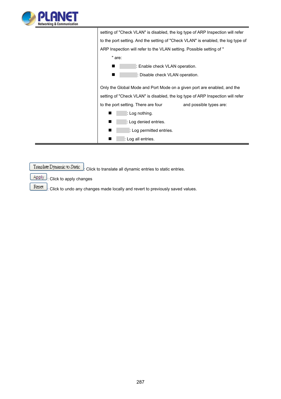 PLANET WGSD-10020 User Manual | Page 287 / 373