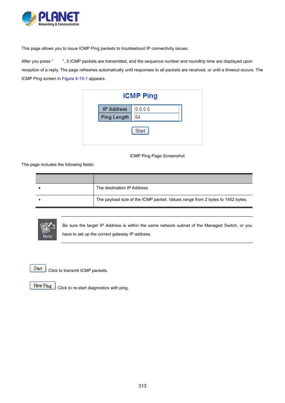1 ping | PLANET WGSD-10020 User Manual | Page 313 / 373
