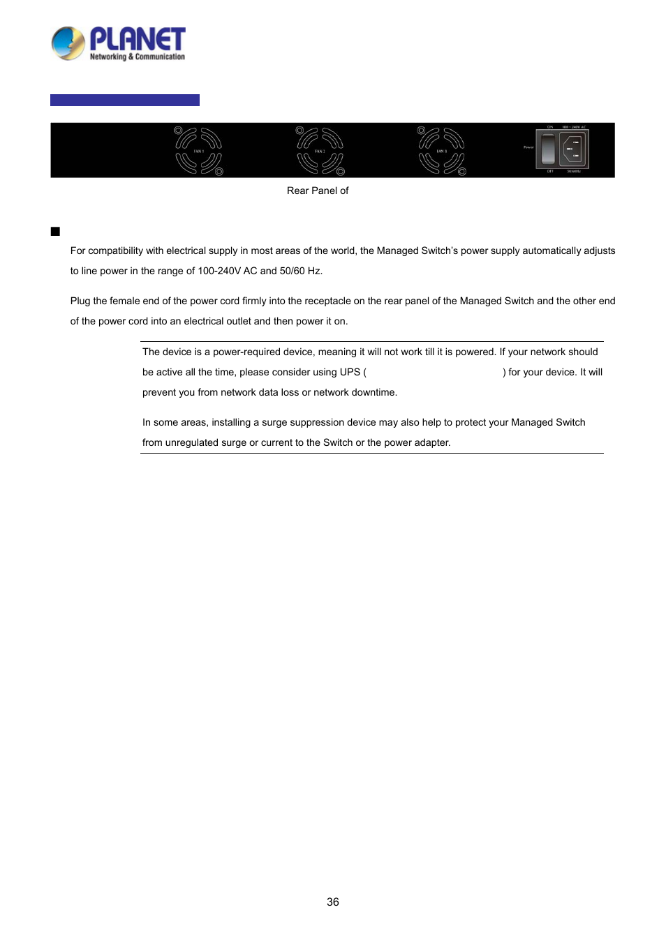 PLANET WGSD-10020 User Manual | Page 36 / 373