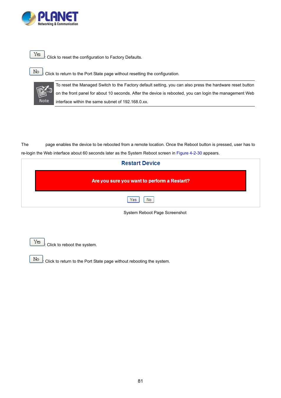 25 system reboot | PLANET WGSD-10020 User Manual | Page 81 / 373