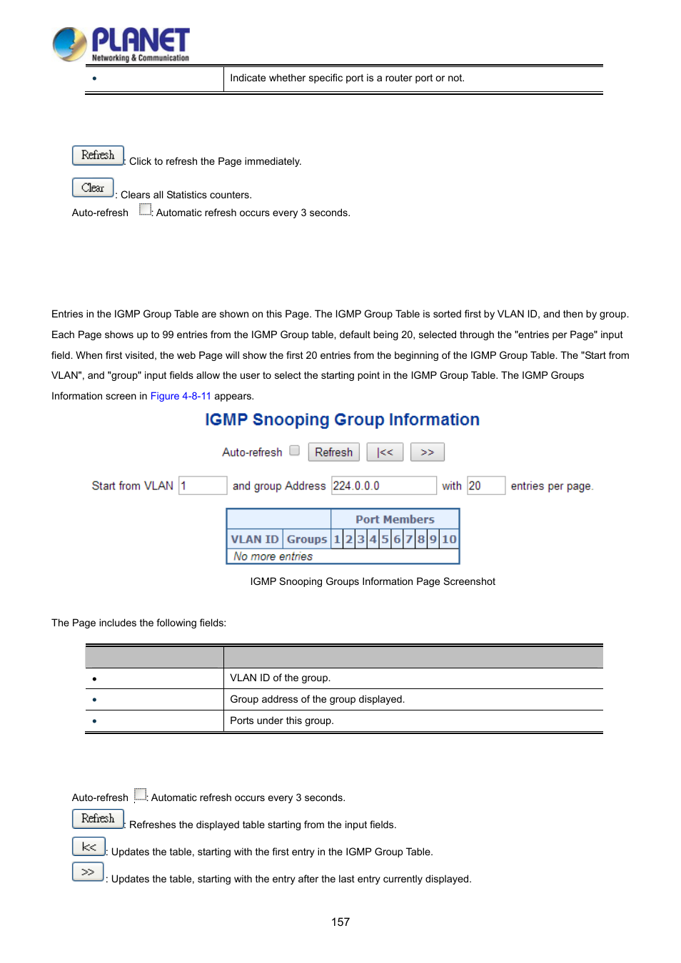 8 igmp group information | PLANET WGSD-10020HP User Manual | Page 157 / 358