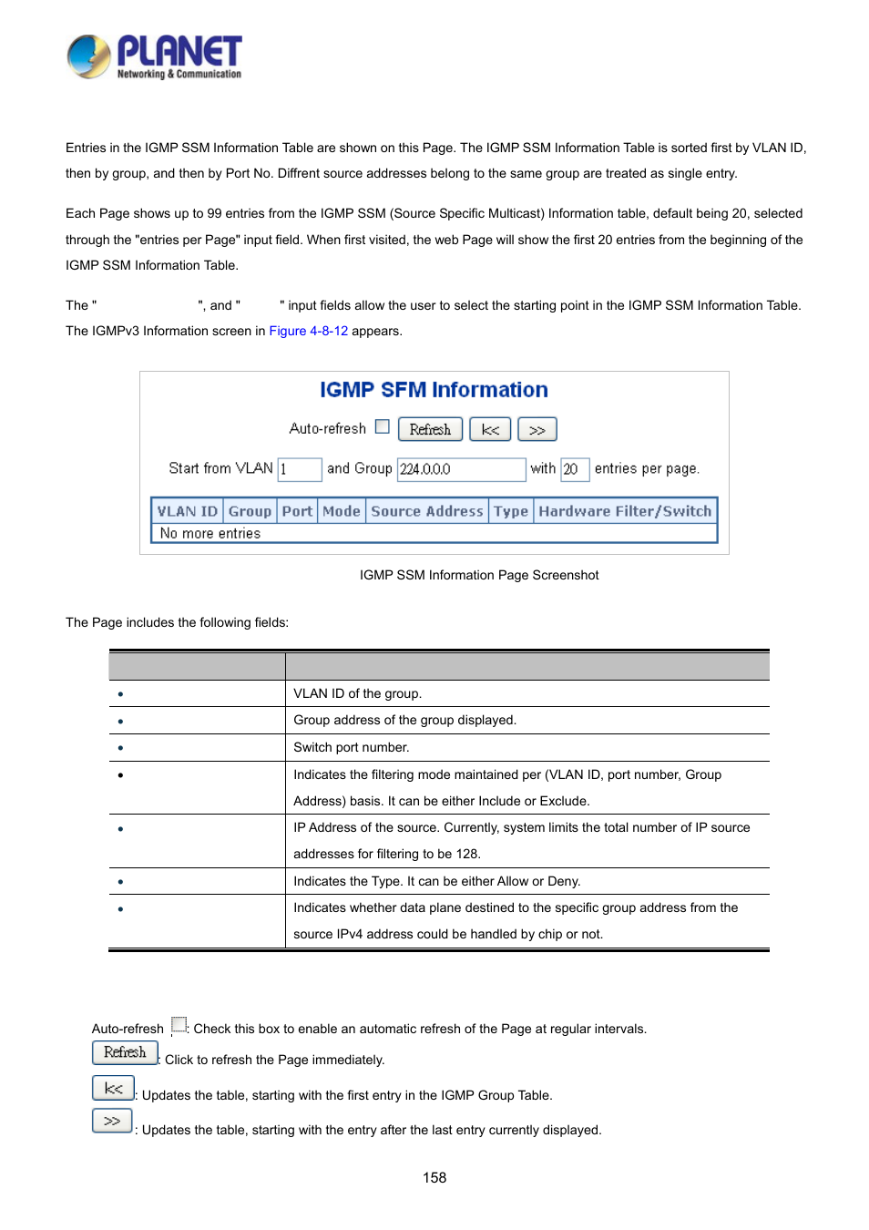 9 igmpv3 information | PLANET WGSD-10020HP User Manual | Page 158 / 358