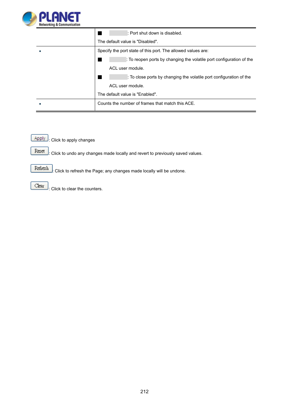 PLANET WGSD-10020HP User Manual | Page 212 / 358