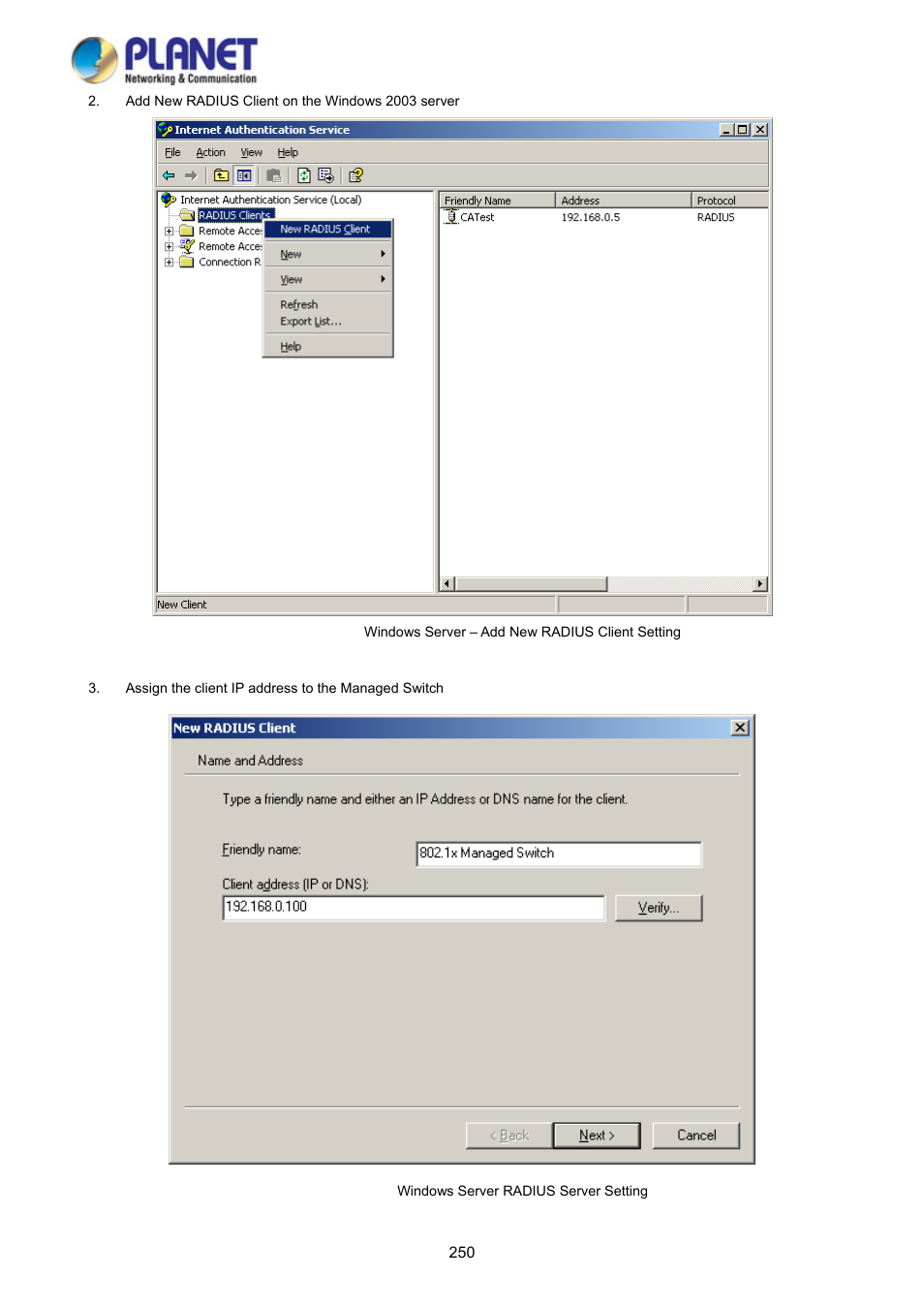 PLANET WGSD-10020HP User Manual | Page 250 / 358