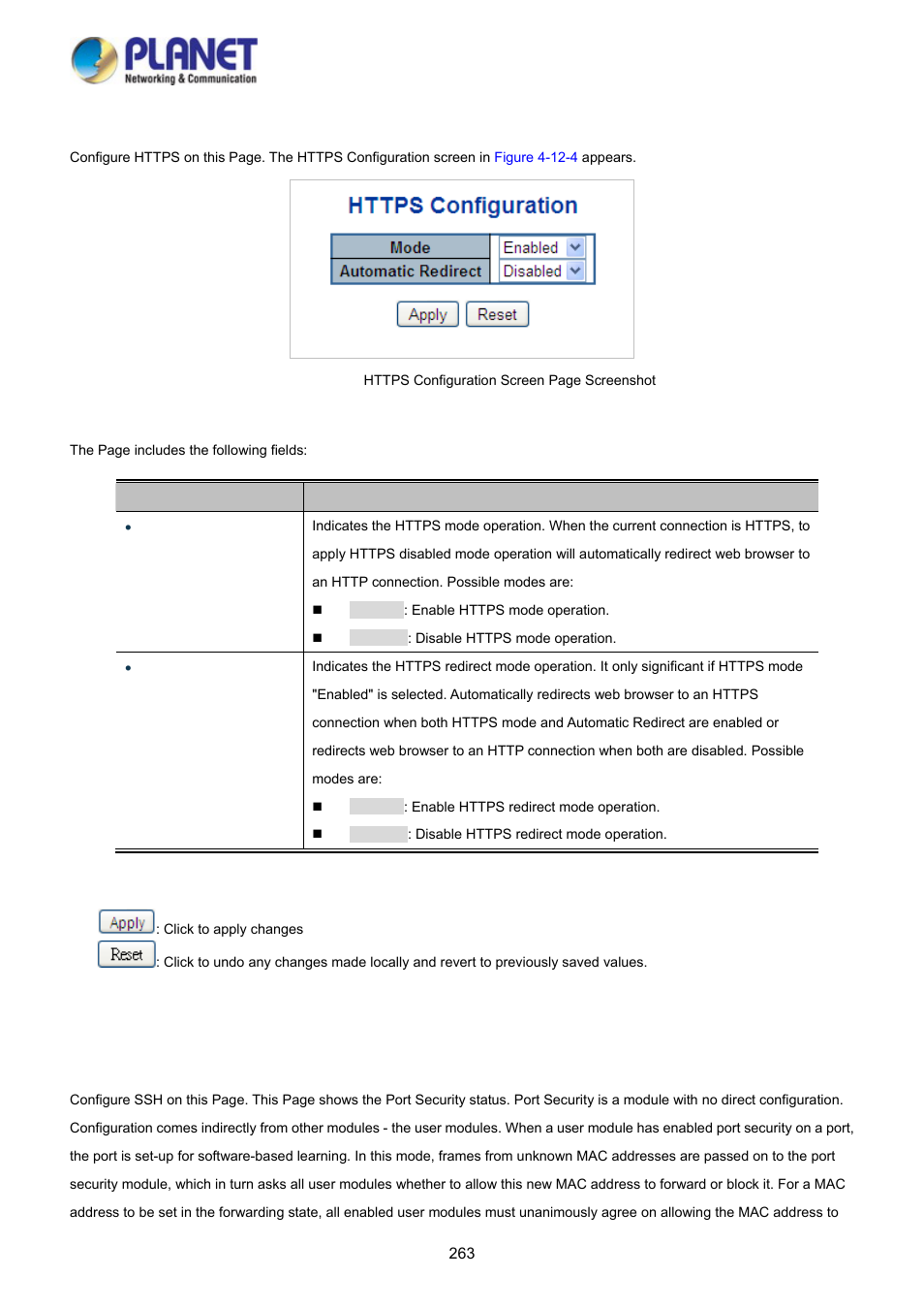 4 https, 5 ssh | PLANET WGSD-10020HP User Manual | Page 263 / 358