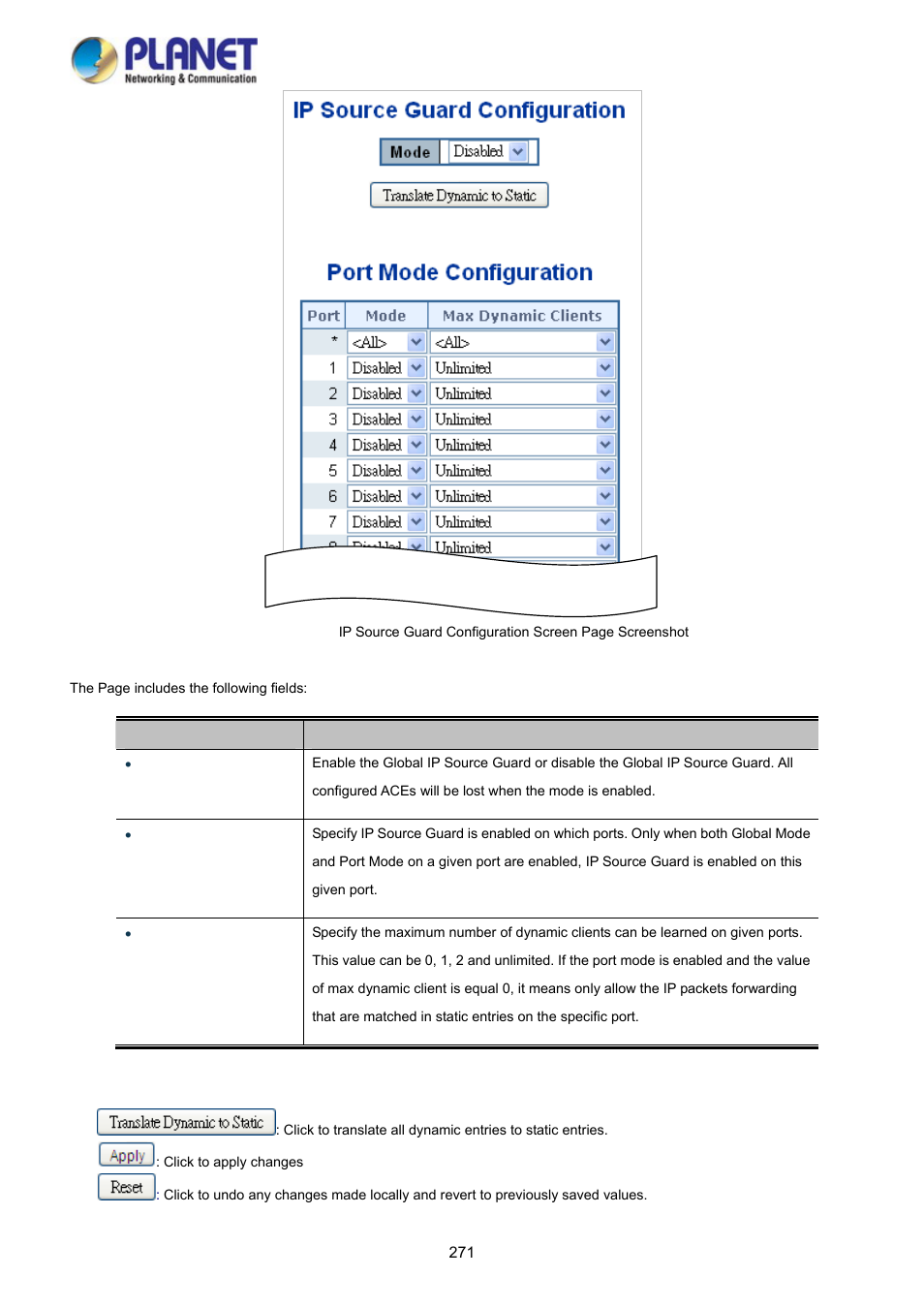PLANET WGSD-10020HP User Manual | Page 271 / 358