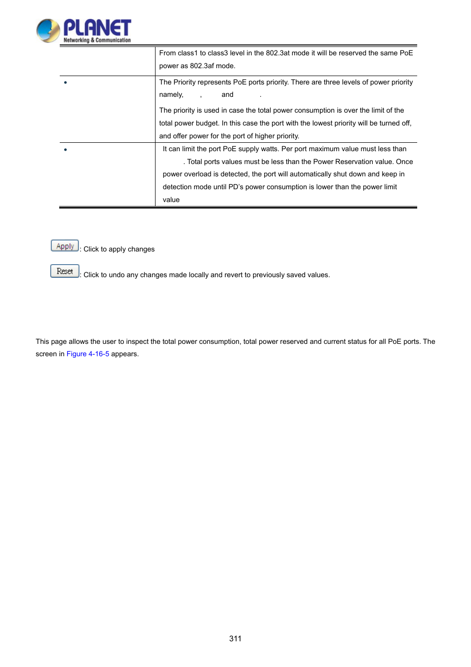 6 poe status | PLANET WGSD-10020HP User Manual | Page 311 / 358