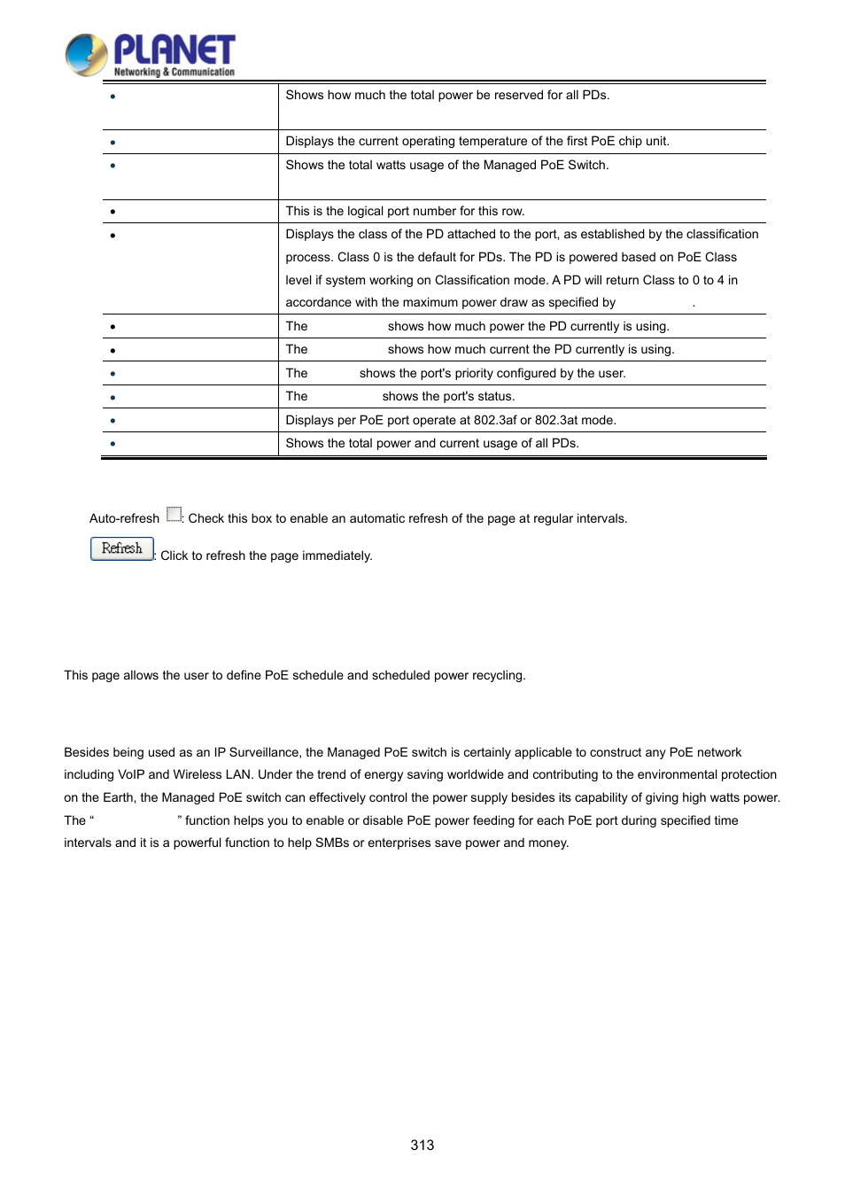 7 poe schedule | PLANET WGSD-10020HP User Manual | Page 313 / 358