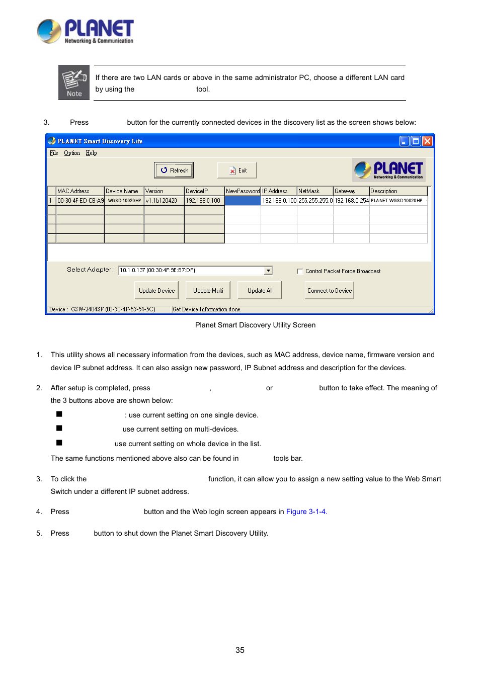 PLANET WGSD-10020HP User Manual | Page 35 / 358