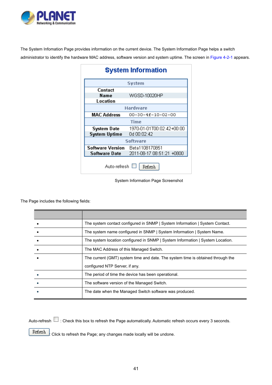 1 system information | PLANET WGSD-10020HP User Manual | Page 41 / 358