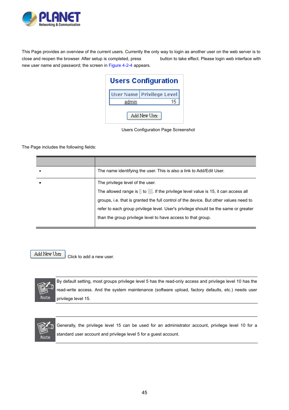 4 users configuration | PLANET WGSD-10020HP User Manual | Page 45 / 358