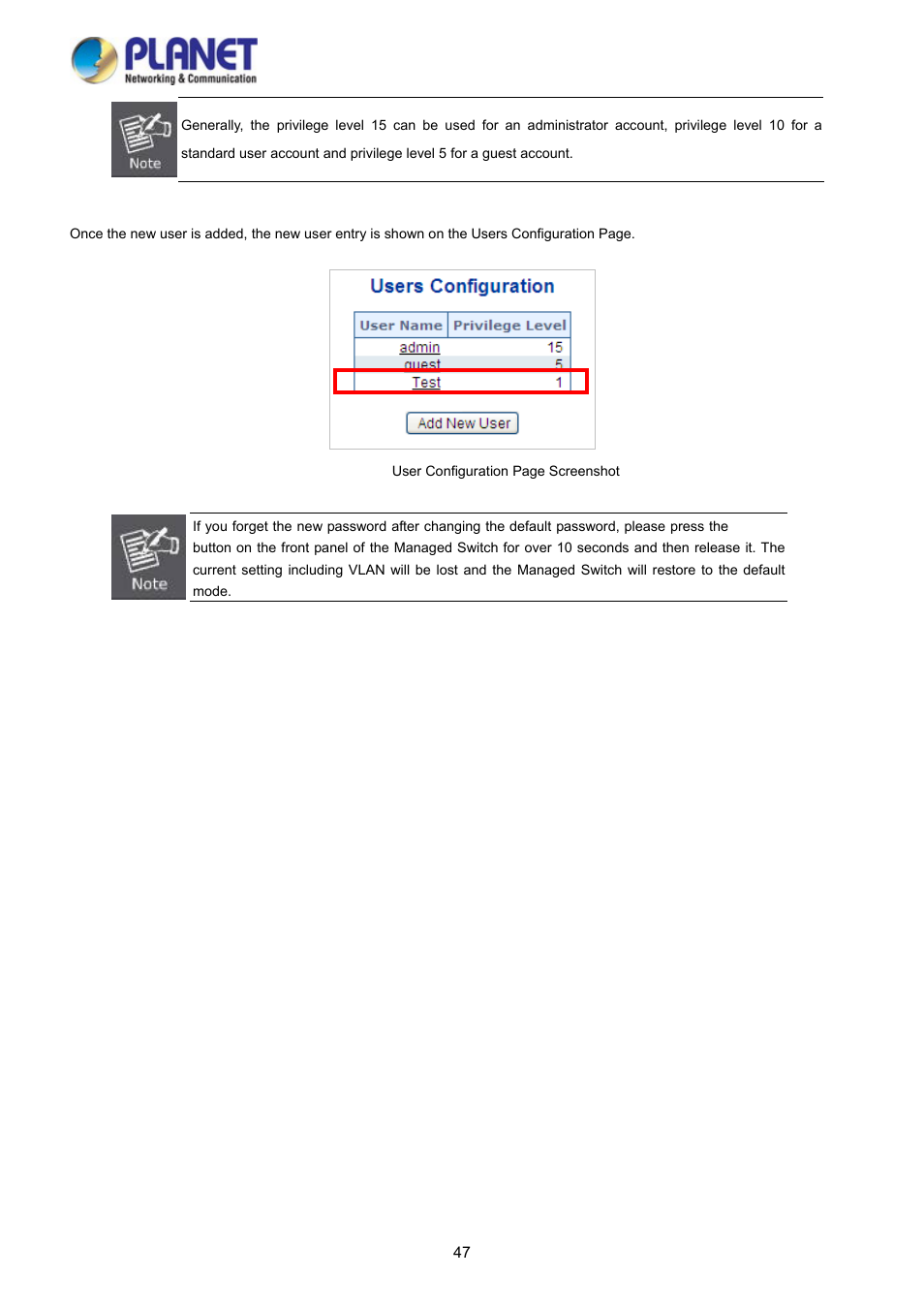 PLANET WGSD-10020HP User Manual | Page 47 / 358
