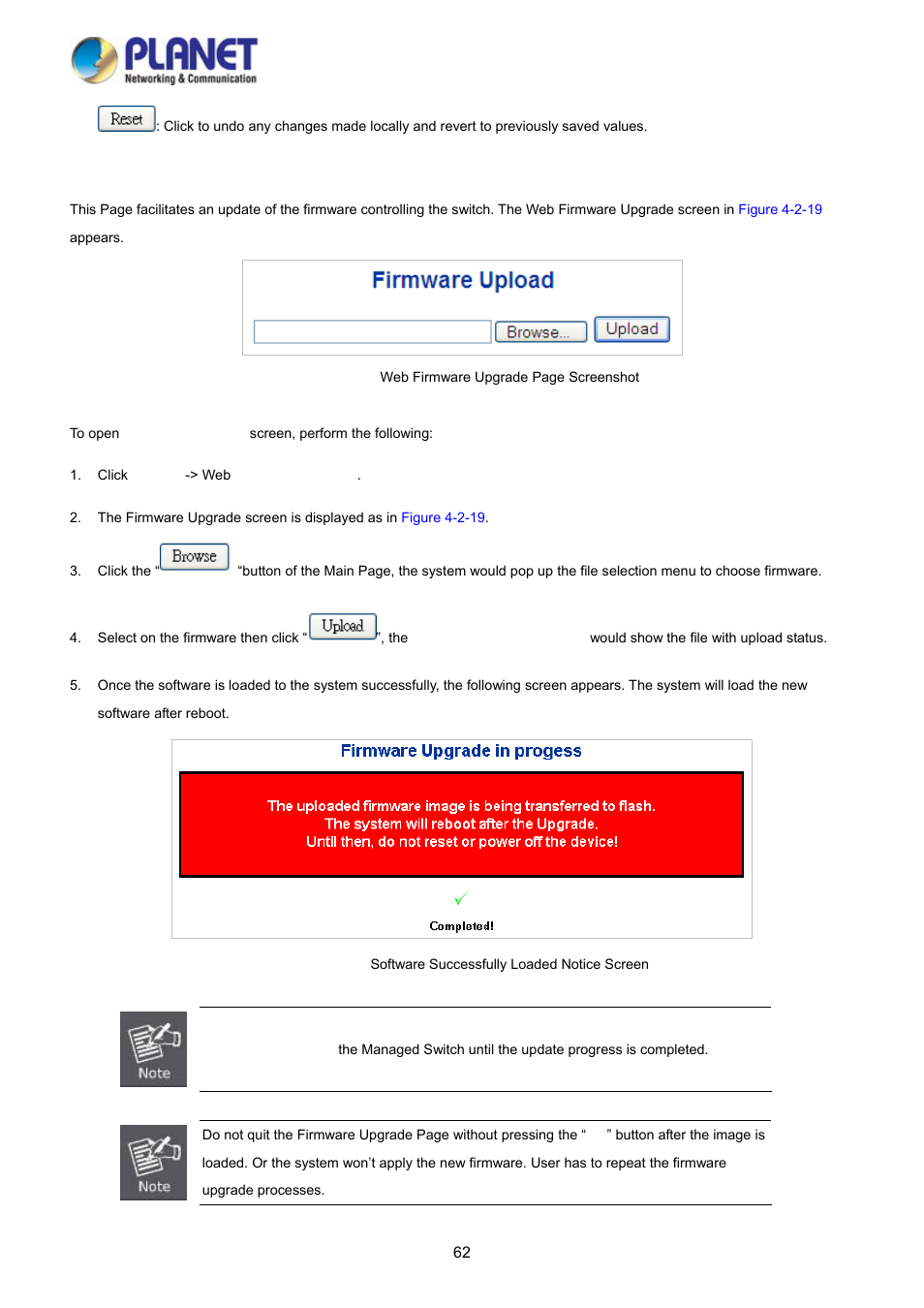 16 web firmware upgrade | PLANET WGSD-10020HP User Manual | Page 62 / 358