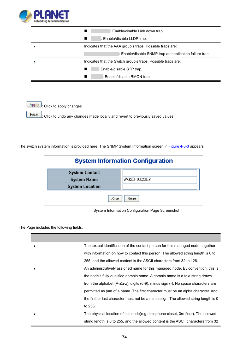 4 snmp system information | PLANET WGSD-10020HP User Manual | Page 74 / 358