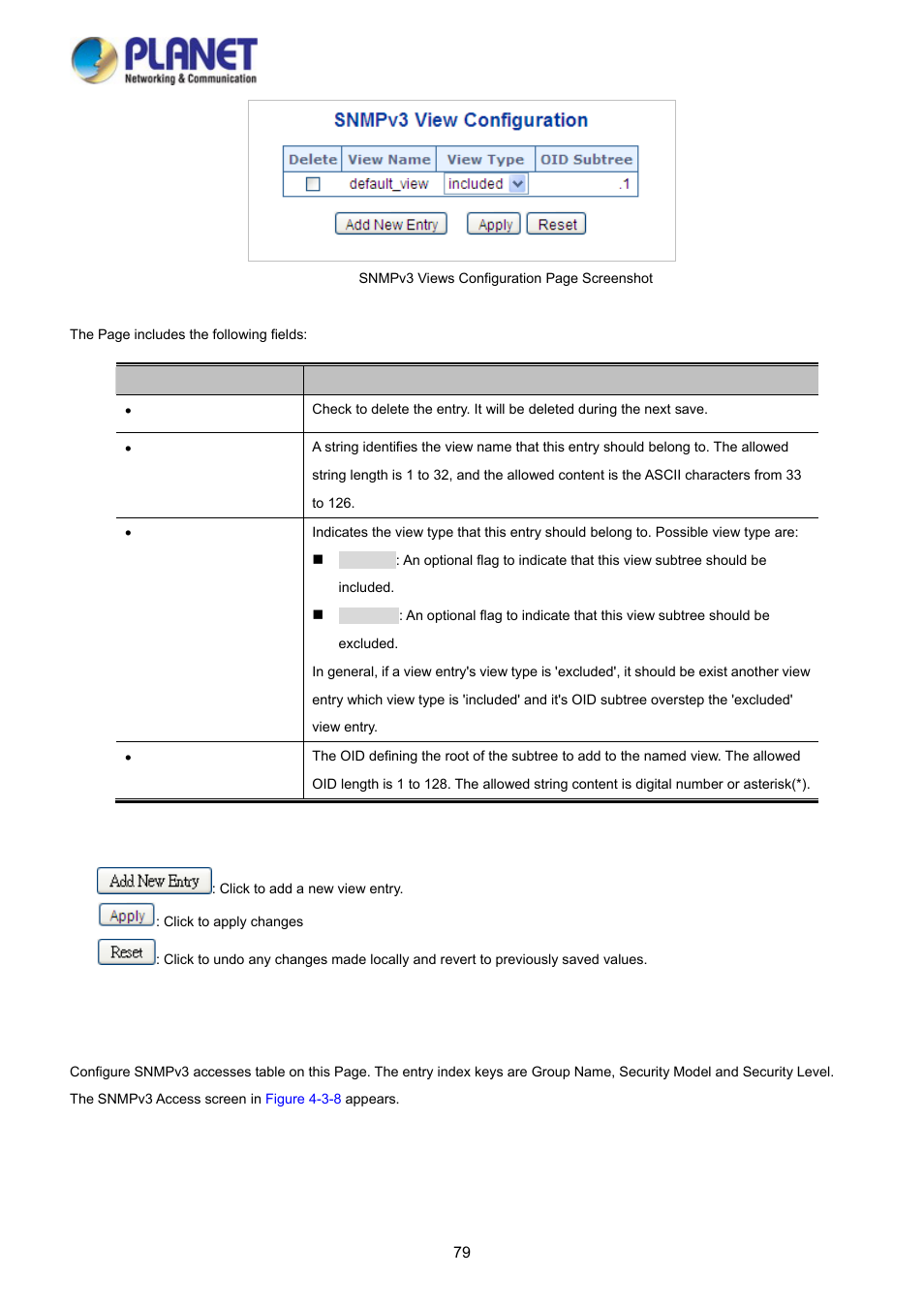 5 snmpv3 access | PLANET WGSD-10020HP User Manual | Page 79 / 358
