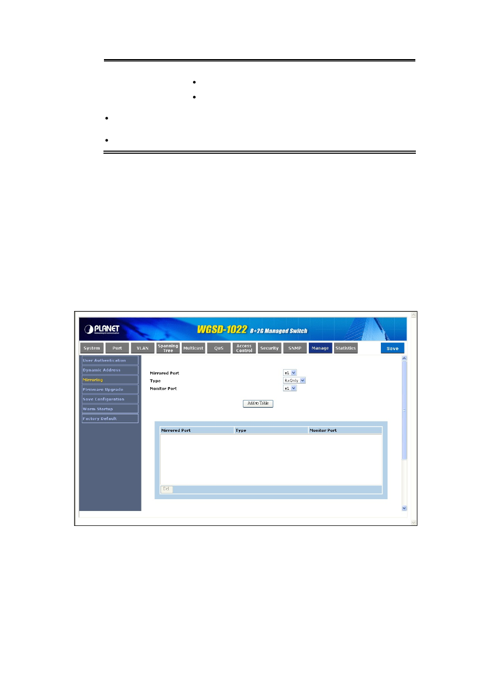 3 mirroring | PLANET WGSD-1022 User Manual | Page 105 / 355