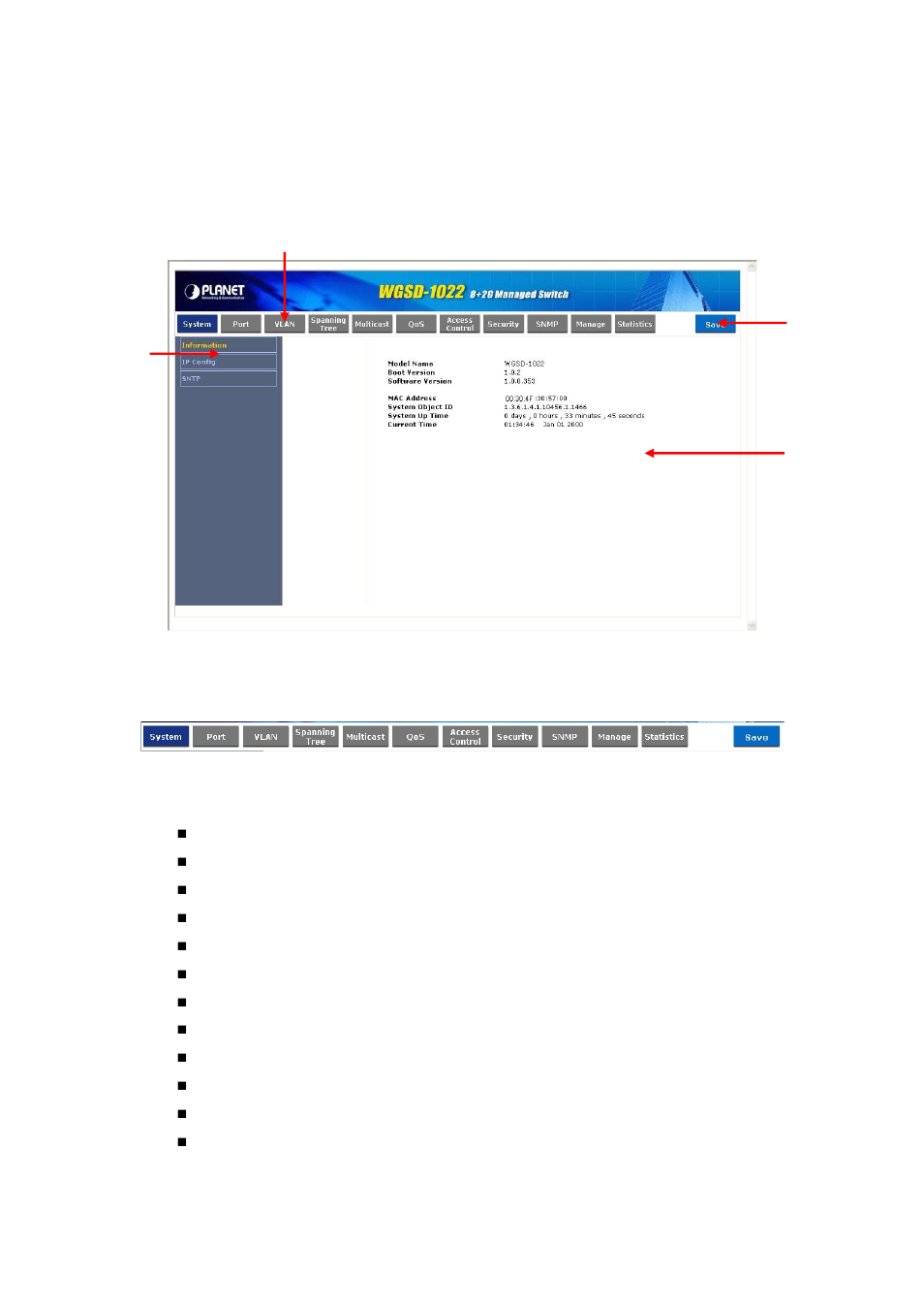 1 main screen | PLANET WGSD-1022 User Manual | Page 31 / 355