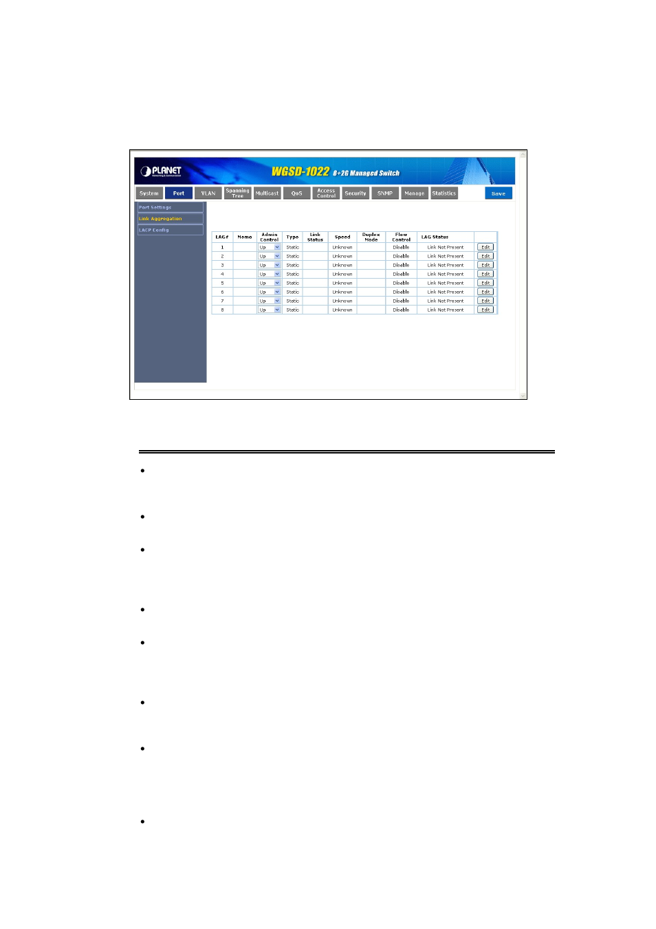 2 link aggregation | PLANET WGSD-1022 User Manual | Page 41 / 355