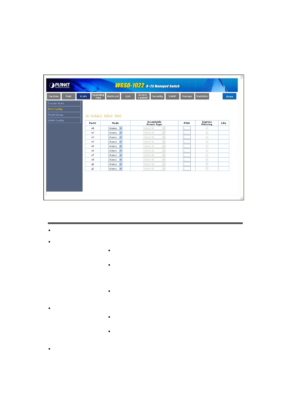2 port config | PLANET WGSD-1022 User Manual | Page 46 / 355