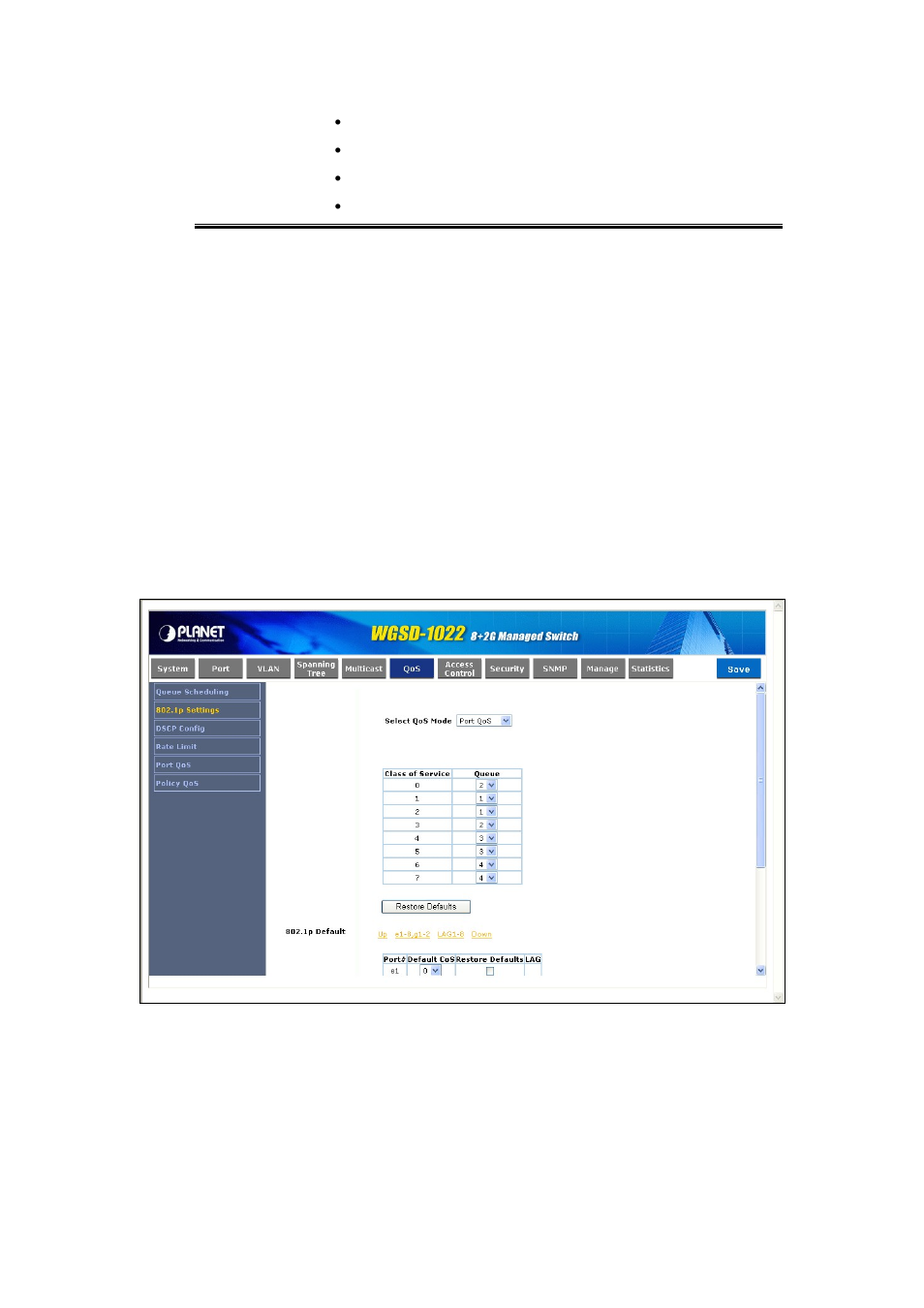2 802.1p settings | PLANET WGSD-1022 User Manual | Page 67 / 355