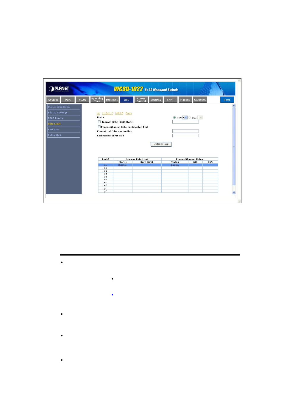 4 rate limit | PLANET WGSD-1022 User Manual | Page 70 / 355
