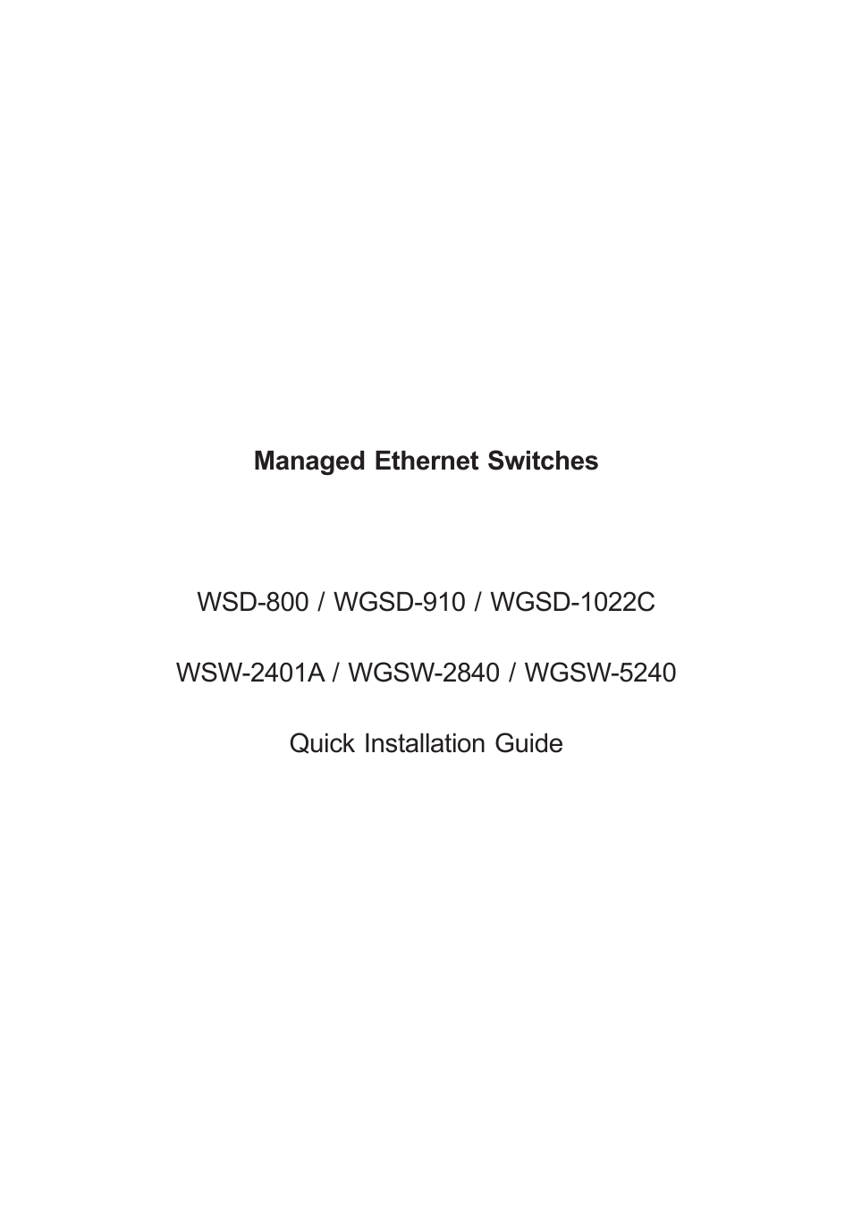 PLANET WGSD-1022C User Manual | 8 pages