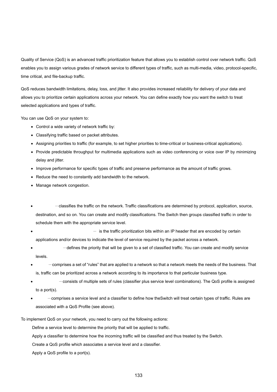 9 quality of service, 1 understand qos | PLANET WGSD-8020 User Manual | Page 133 / 373