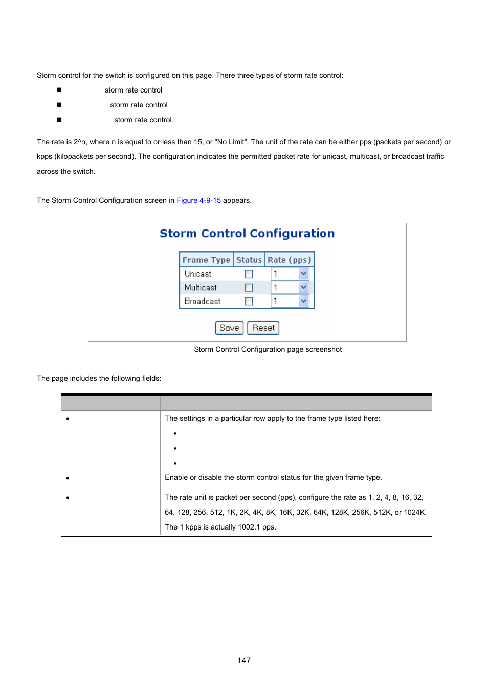 7 storm control configuration | PLANET WGSD-8020 User Manual | Page 147 / 373