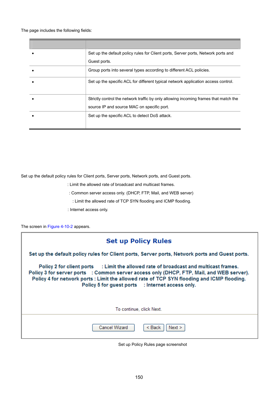 1 set up policy rules | PLANET WGSD-8020 User Manual | Page 150 / 373