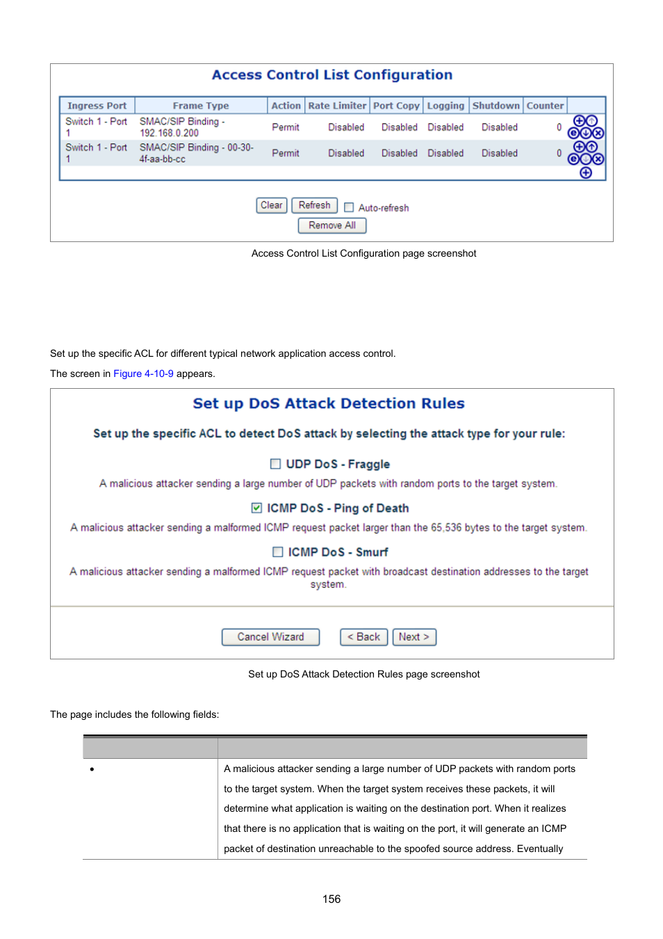 5 set up dos attack detection rules | PLANET WGSD-8020 User Manual | Page 156 / 373