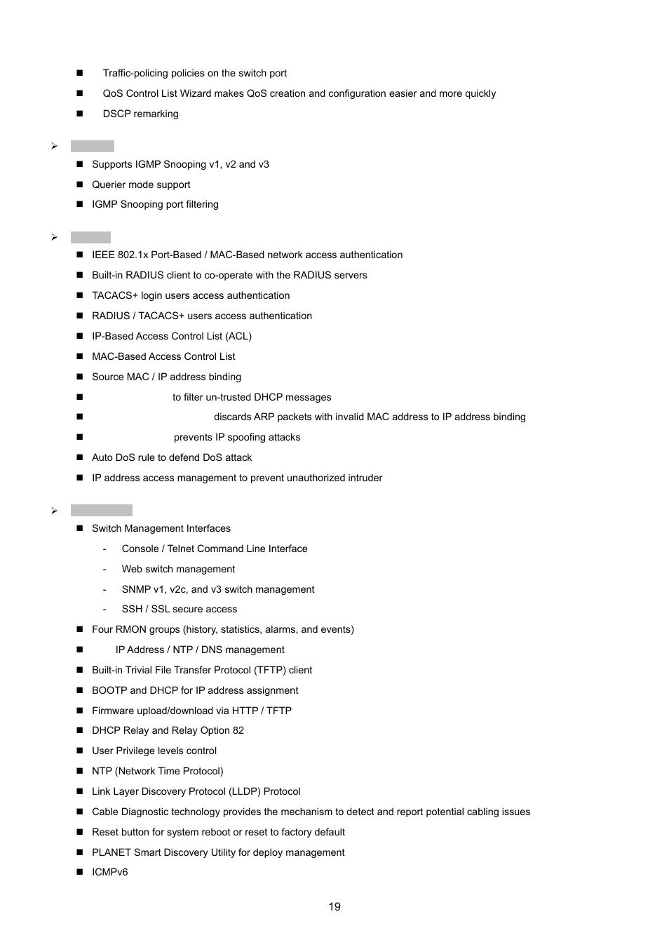 PLANET WGSD-8020 User Manual | Page 19 / 373